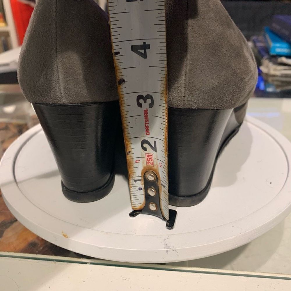 Geox Respira Suede‎ Wedge Heel Grey, Excellent Pre-Loved Condition Sz 39 (8.5) - Picture 10 of 11